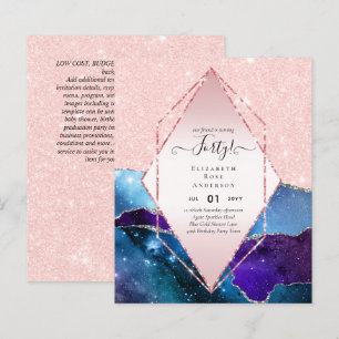 40e anniversaire Invitations Glamor Girly FUN mode