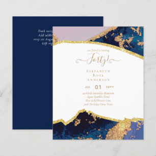 40e anniversaire Invitations Glamor Girly FUN mode