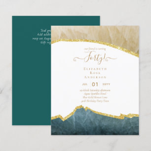 40e anniversaire Invitations Glamor Girly FUN mode