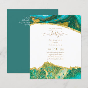 40e anniversaire Invitations Glamor Girly FUN mode