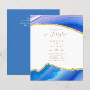 40e anniversaire Invitations Glamor Girly FUN mode