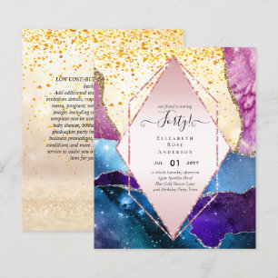 40e anniversaire Invitations Glamor Girly FUN mode
