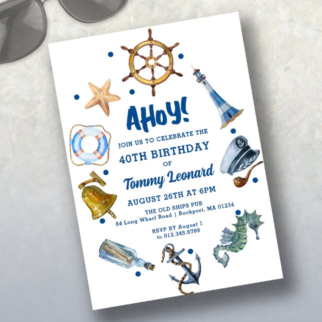 40e anniversaire Nautique été 2024 Invitation (Créateur téléchargé)