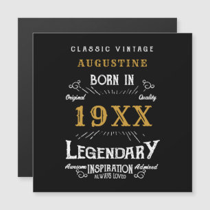 40e anniversaire Nom année Magnetic Black Gold