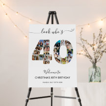 40e anniversaire Numéro 40 Photo Collage Bienvenue