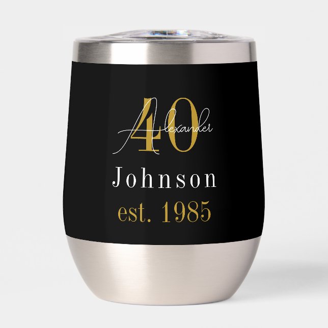 40e anniversaire personnalisé Black Gold (Avant)