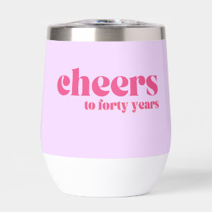 40e anniversaire, Retro Purple & Pink "encourage à