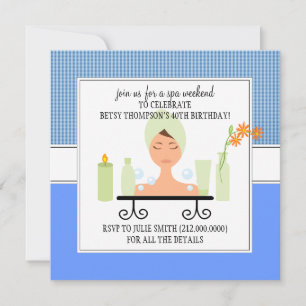 40e anniversaire Spa Weekend Getaway Invitation