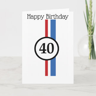 40e Carte Herbie Birthday