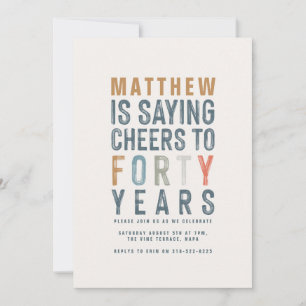 40e Classy coloré applaudit à quarante ans