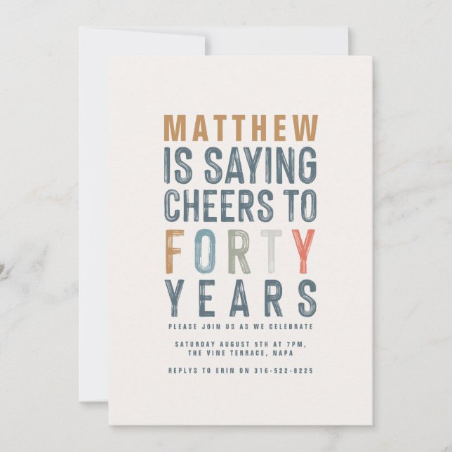 40e Classy coloré applaudit à quarante ans (Devant)