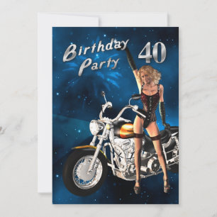 40e fête d'anniversaire Invitation