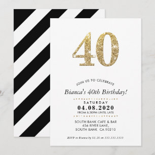 40E FÊTE D'ANNIVERSAIRE INVITATION parties scintil