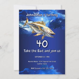 40ème invitation de pêche bass mer thème hommes