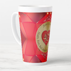 40ème Ruby Latte Mug