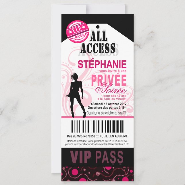 40ème VIP d'anniversaire privé fête (Devant)