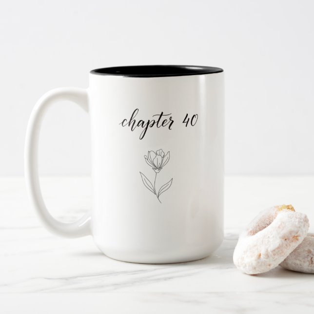 40th Birthday Mug Gift for Her Funny Elegant 40 (Avec donut)