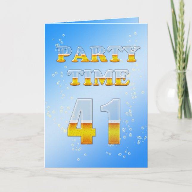 41e anniversaire invitation fête avec beaucoup de  (Devant)