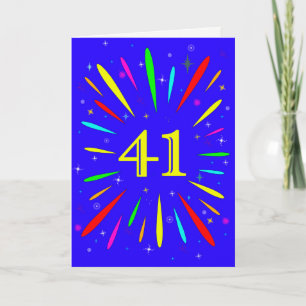 41e carte d'explosion d'anniversaire