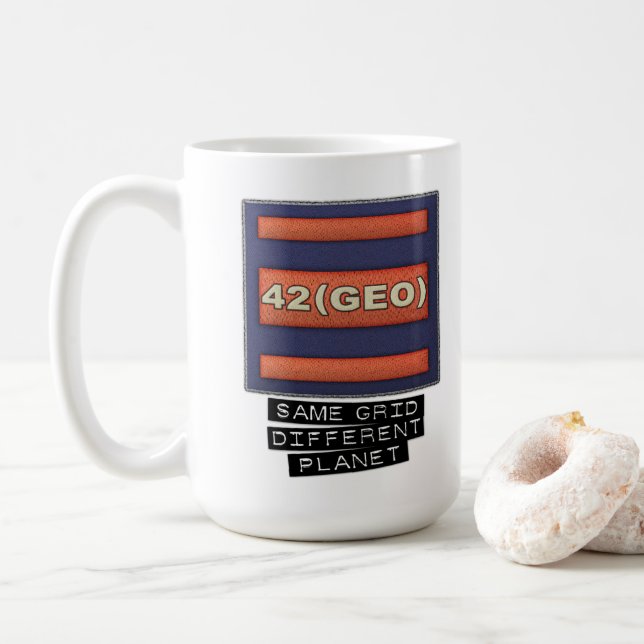 42 (GEO) tasse en céramique. (Avec donut)