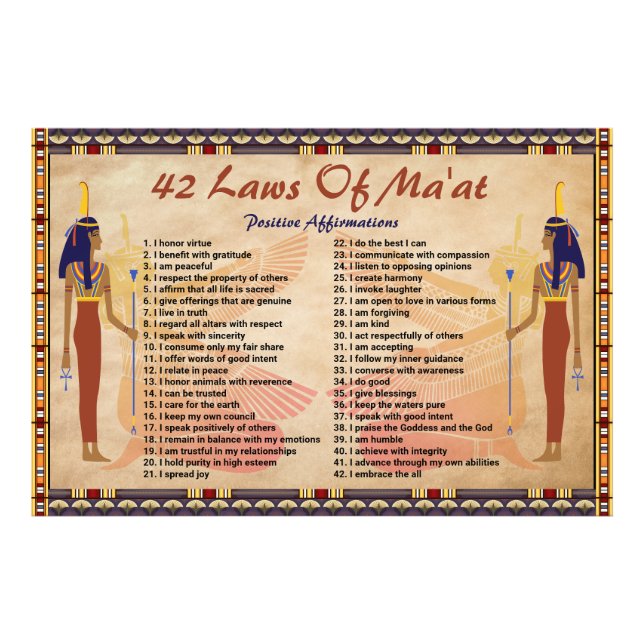 42 Lois De Maat - Poster Des Affirmations Positive (Devant)