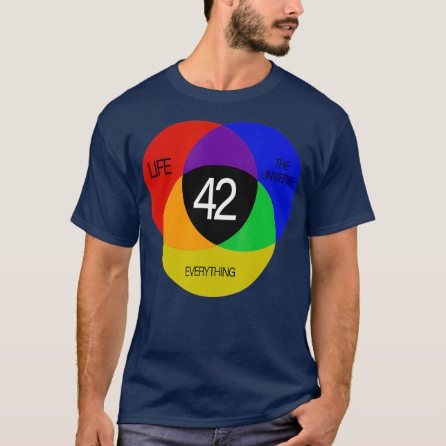 42 The Answer to Life the Universe and Tshirt (Devant)