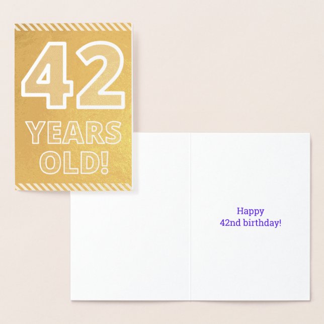 42e anniversaire : audacieux "42 ans !" Carte Gold (Affichage)