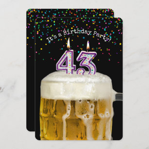 43e anniversaire Candle Party Invitation