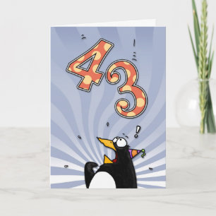 43e anniversaire - Carte de surprise de pingouin