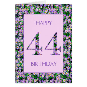 44e anniversaire de marguerites violettes
