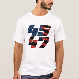 45 47 Drapeau noir Mens Valeur T-shirt