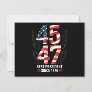 45 47 Meilleur président depuis 1776 Patriotique