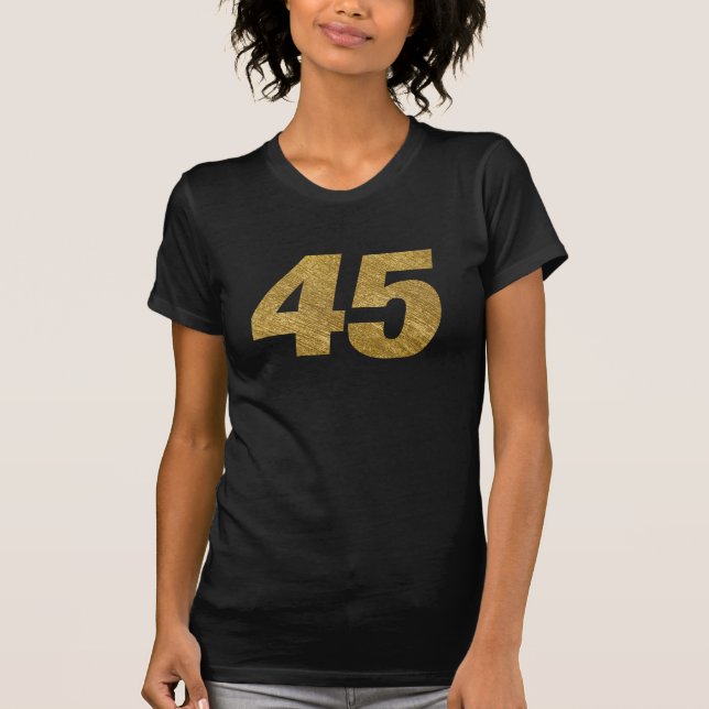 #45 dans T-shirt d'ANNIVERSAIRE d'or de Faux le (Devant)