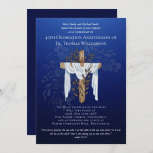 45e anniversaire d'ordination Invitation Sapphire