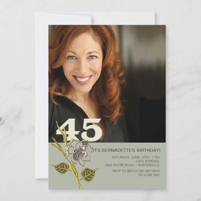 45e anniversaire Invitation photo (Devant)