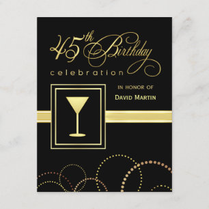 45e anniversaire Invitations à la fête - avec Mono