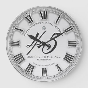 45e anniversaire Mariage d'argent Grande horloge