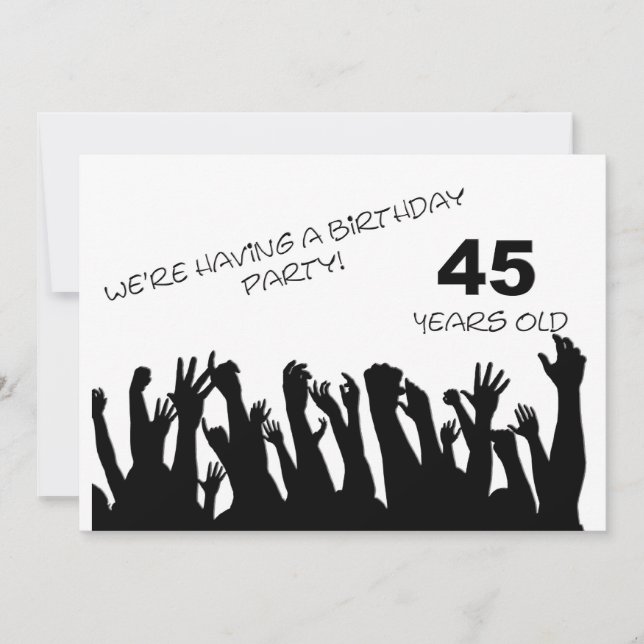 45e invitation à la fête avec une foule d'acclamat (Devant)