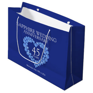 45e saphir mariage anniversaire sac cadeau photo