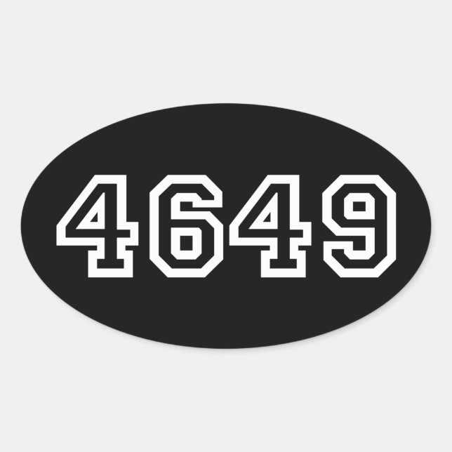 4649 Sticker ovale Yoroshiku japonais (Devant)