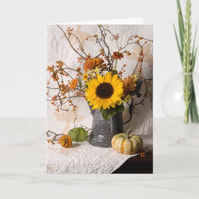 4663 Carte de voeux florale d'automne (Devant)