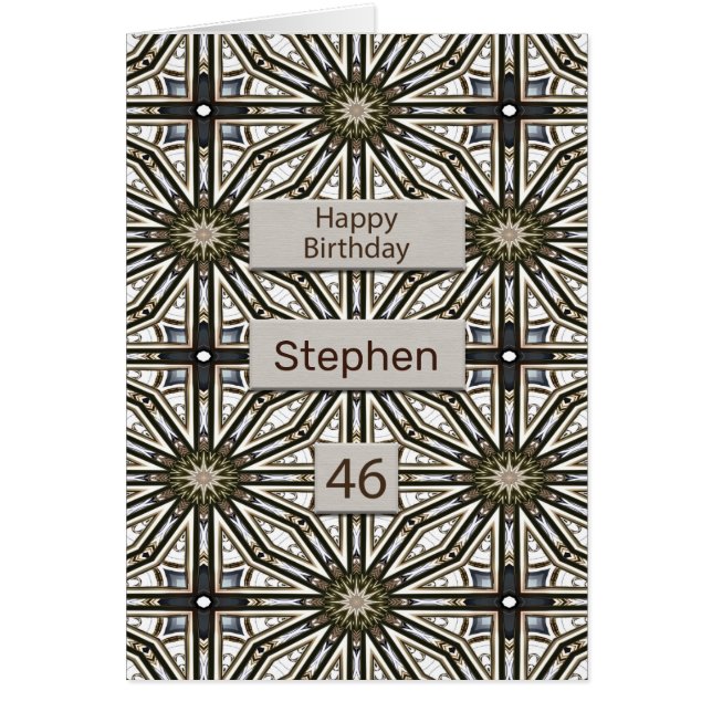 46e anniversaire Abstrait Mandala Design (Devant)