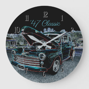 '47 Automobile Classic Round Wall Horloge