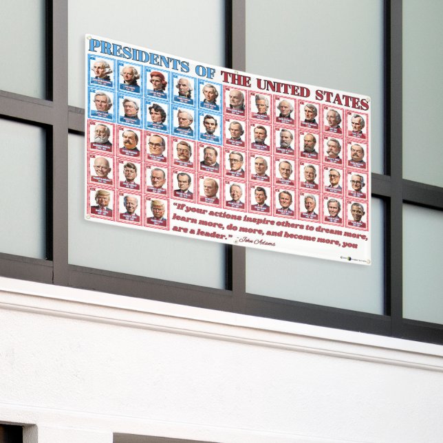 47 Dessin des présidents américains Trump Bannière (Bâtiment extérieur)