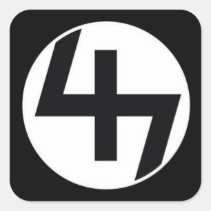 47 Sticker noir/noir