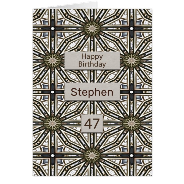 47e anniversaire Abstrait Mandala Design (Devant)