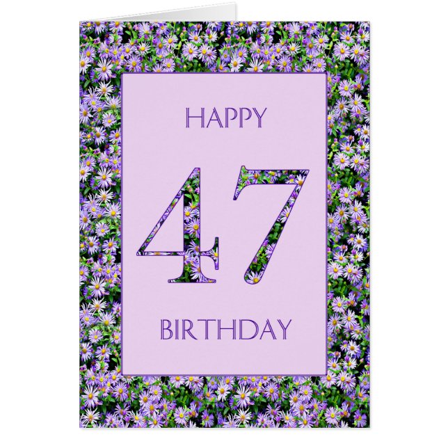 47e anniversaire de marguerites violettes (Devant)