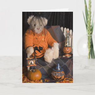 4839 Carte de voeux pour Halloween à l'ours en pel