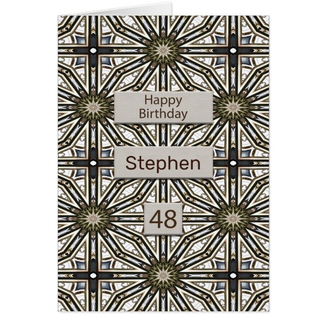 48e anniversaire Abstrait Mandala Design (Devant)