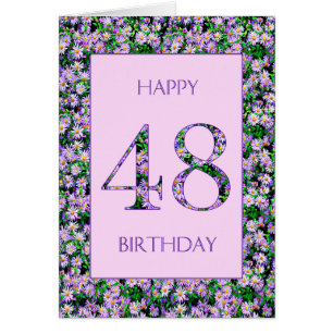 48e anniversaire de marguerites violettes